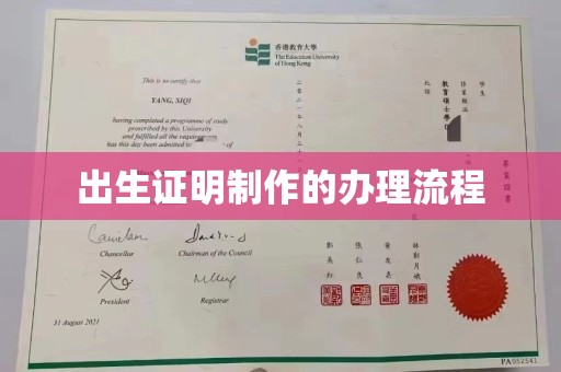 日照出生证明制作的办理流程
