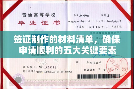 日照签证制作的材料清单，确保申请顺利的五大关键要素