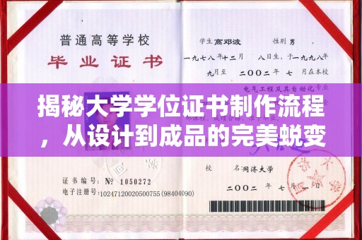 日照揭秘大学学位证书制作流程，从设计到成品的完美蜕变