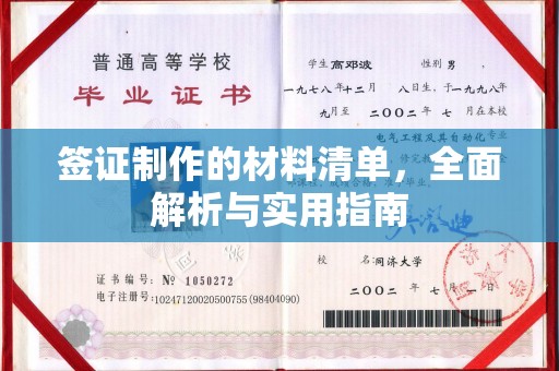 日照签证制作的材料清单，全面解析与实用指南